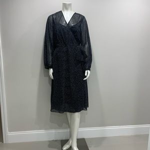 Rachel Roy Women's Polka-Dot Wrap Dress Size L